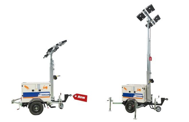 a machine with lights on wheels